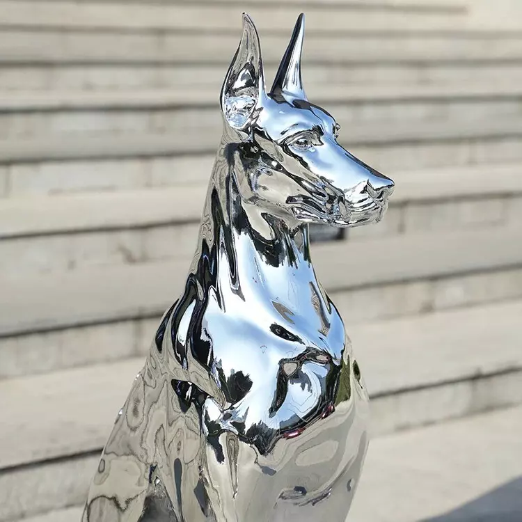 Sculpture doberman décorative pour entrée extérieure et jardin professionnel